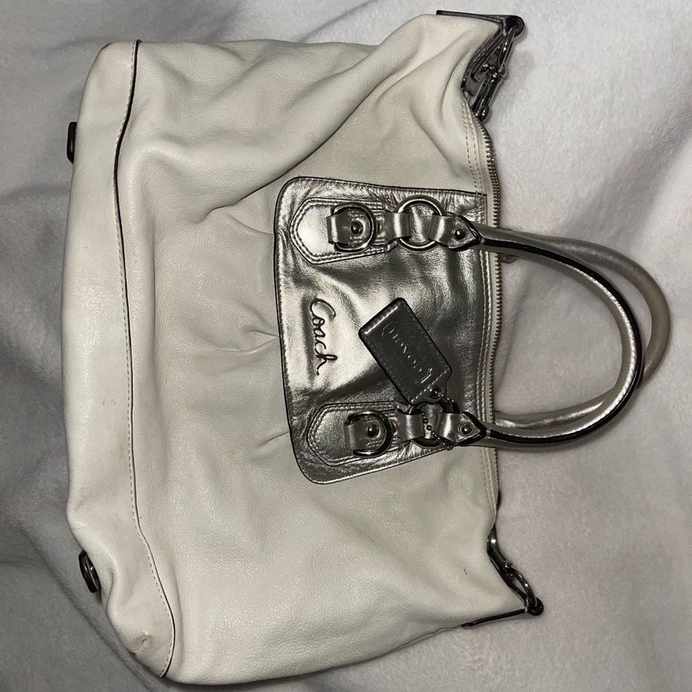 Coach White and Silver Women's Bag